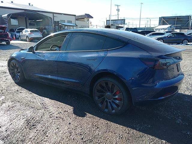 5YJ3E1EC6PF588814 - 2023 TESLA MODEL 3 BLUE photo 3