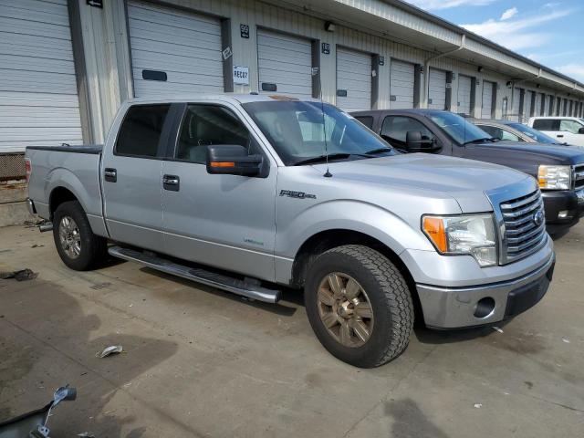 1FTFW1CT7CKD85277 - 2012 FORD F150 SUPERCREW SILVER photo 4
