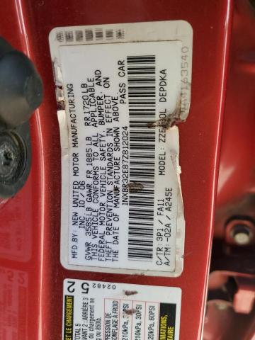 1NXBR32E87Z812024 - 2007 TOYOTA COROLLA CE RED photo 12