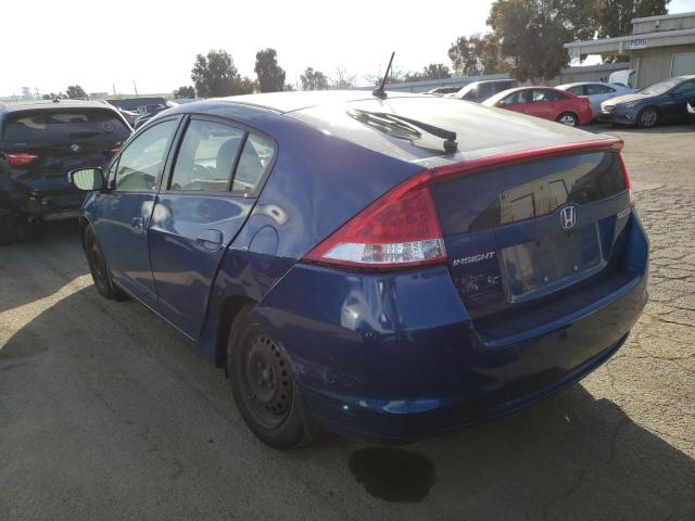 JHMZE2H53BS006109 - 2011 HONDA INSIGHT LX BLUE photo 3