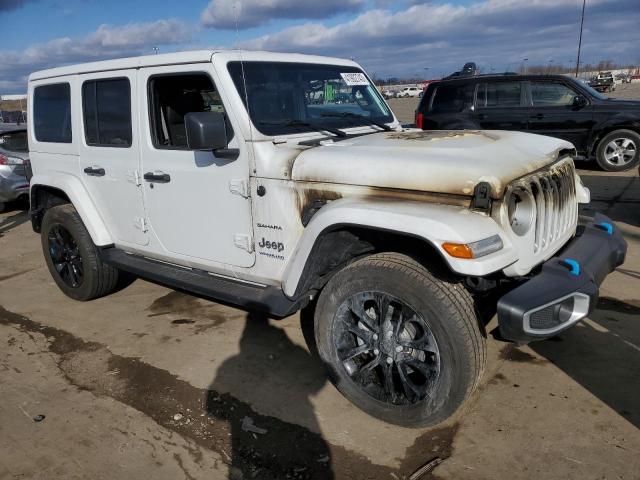 1C4JJXP66NW147738 - 2022 JEEP WRANGLER U SAHARA 4XE WHITE photo 4