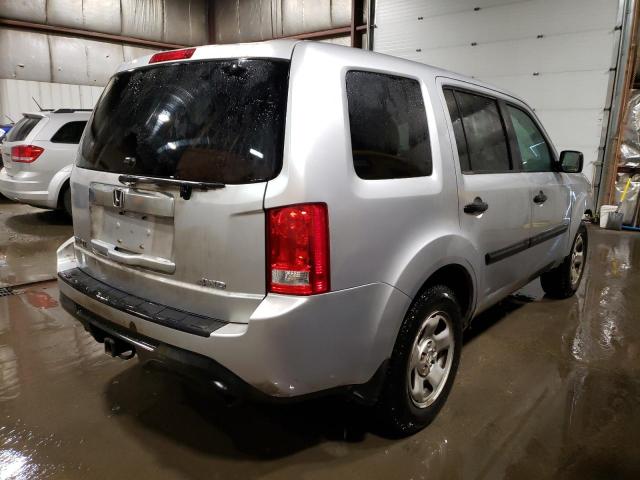 5FNYF4H23EB024705 - 2014 HONDA PILOT LX SILVER photo 3