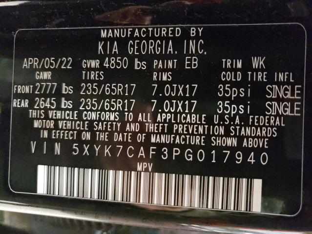 5XYK7CAF3PG017940 - 2023 KIA SPORTAGE X-PRO BLACK photo 14