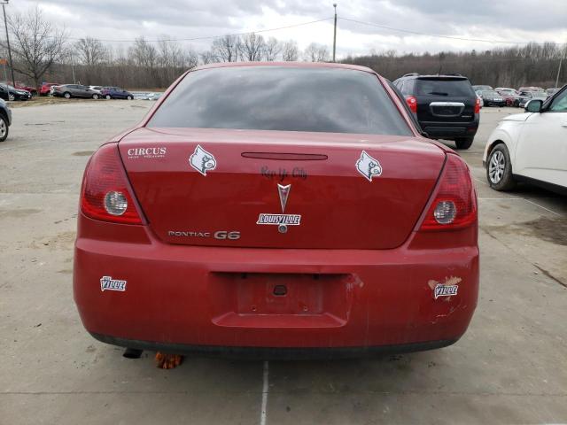 1G2ZG58B674243244 - 2007 PONTIAC G6 BASE RED photo 6