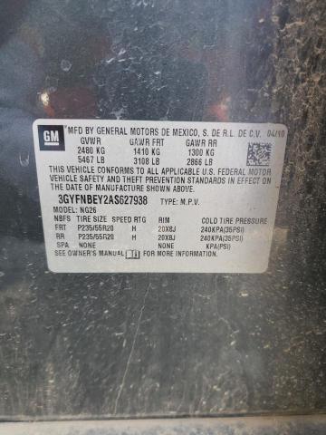 3GYFNBEY2AS627938 - 2010 CADILLAC SRX PERFORMANCE COLLECTION Сұр фото 13