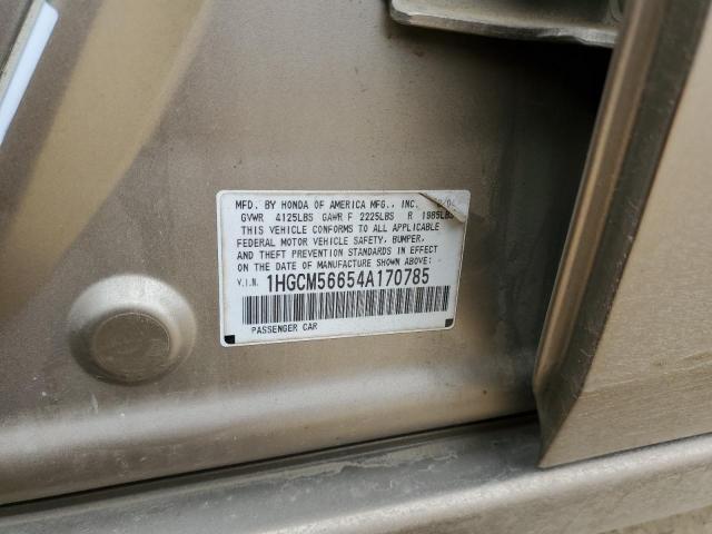 1HGCM56654A170785 - 2004 HONDA ACCORD EX GOLD photo 12