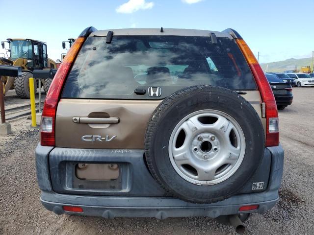 JHLRD68464C012859 - 2004 HONDA CR-V LX TAN photo 6