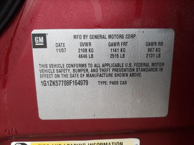 1G1ZK57708F164979 - 2008 CHEVROLET MALIBU LTZ كستنائي صورة 12