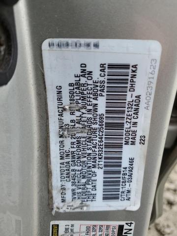 2T1KR32E64C256695 - 2004 TOYOTA COROLLA MA XR SILVER photo 12