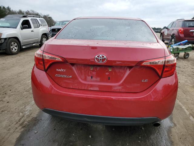 2T1BURHE8HC866645 - 2017 TOYOTA COROLLA L RED photo 6