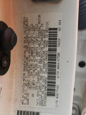 3TMJU62N16M016959 - 2006 TOYOTA TACOMA DOUBLE CAB PRERUNNER WHITE photo 12