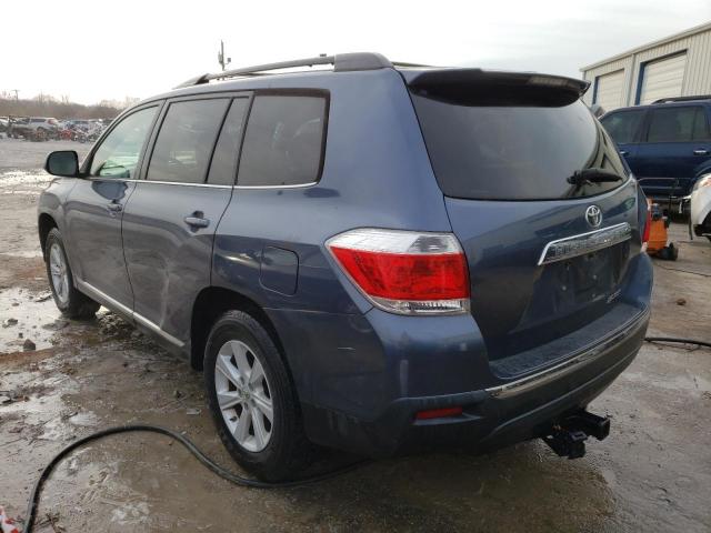 5TDZK3EH0DS123074 - 2013 TOYOTA HIGHLANDER BASE أزرق صورة 2