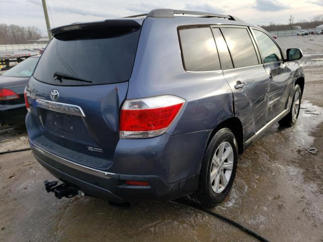 5TDZK3EH0DS123074 - 2013 TOYOTA HIGHLANDER BASE أزرق صورة 3