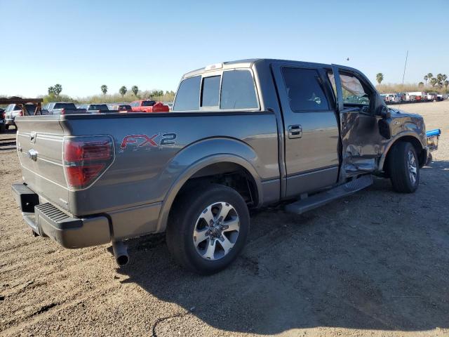 1FTFW1CF6DKD23316 - 2013 FORD F150 SUPERCREW GRAY photo 3