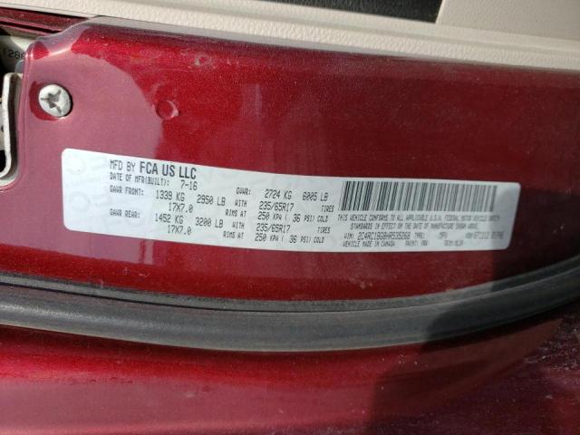 2C4RC1BG8HR535268 - 2017 CHRYSLER PACIFICA TOURING L 红色 照片 14