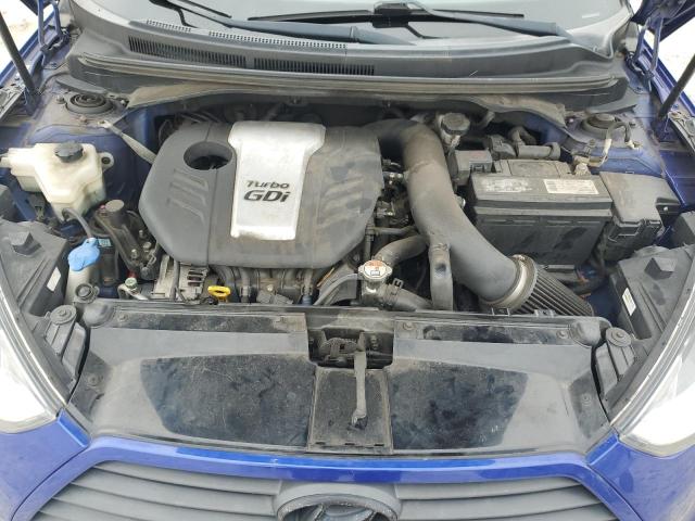 KMHTC6AE8EU202405 - 2014 HYUNDAI VELOSTER TURBO BLUE photo 11