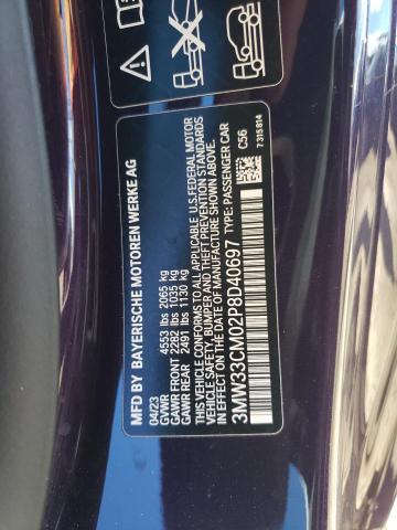 3MW33CM02P8D40697 - 2023 BMW 230XI PURPLE photo 13