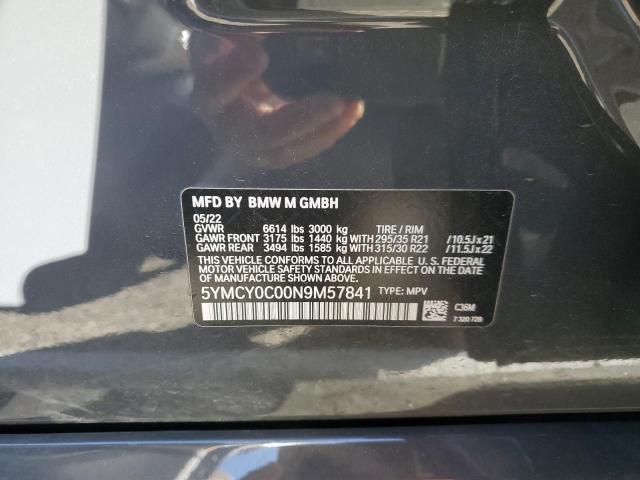 5YMCY0C00N9M57841 - 2022 BMW X6 M GRAY photo 13