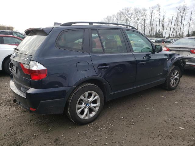 WBXPC9C40AWJ35411 - 2010 BMW X3 XDRIVE30I BLUE photo 3