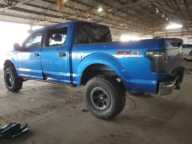 1FTEW1EP2FKD60044 - 2015 FORD F150 SUPERCREW BLUE photo 2