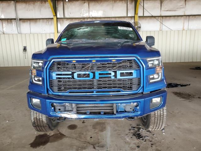 1FTEW1EP2FKD60044 - 2015 FORD F150 SUPERCREW BLUE photo 5