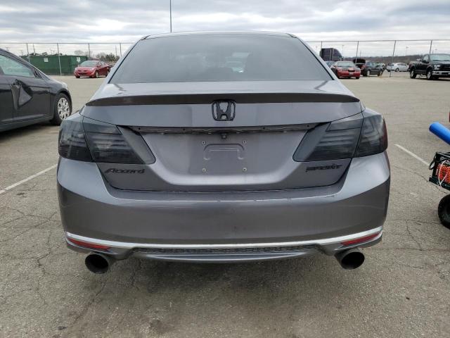 1HGCR2F69HA025402 - 2017 HONDA ACCORD SPORT GRAY photo 6