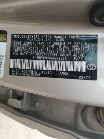 4T1BE32K56U684860 - 2006 TOYOTA CAMRY LE TAN photo 13