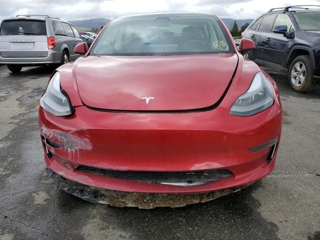 5YJ3E1EB0MF063945 - 2021 TESLA MODEL 3 RED photo 5