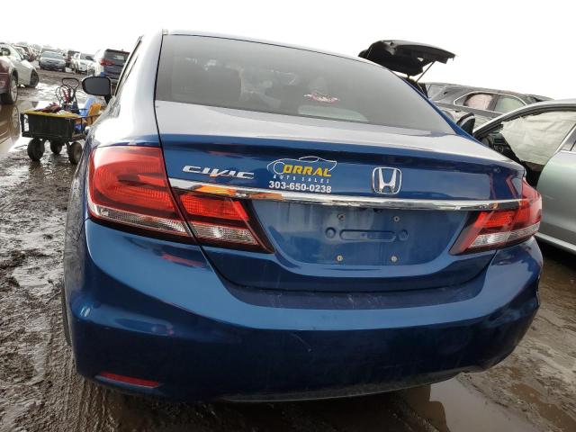 19XFB2F51EE048060 - 2014 HONDA CIVIC LX BLUE photo 6