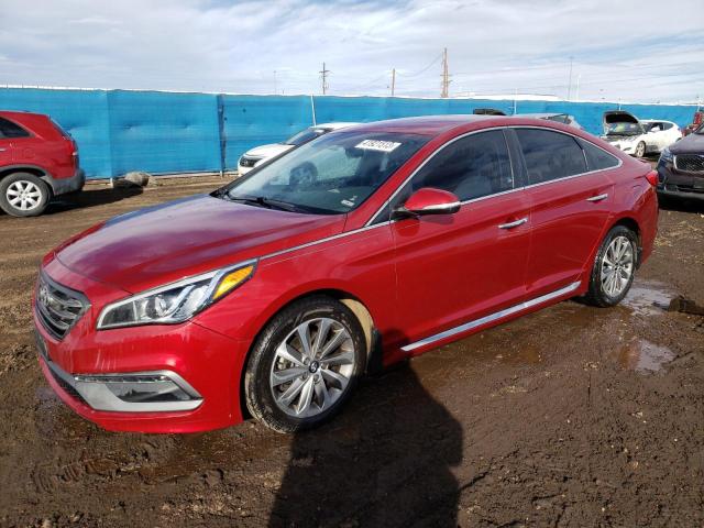 5NPE34AF5FH113767 - 2015 HYUNDAI SONATA SPORT RED photo 1