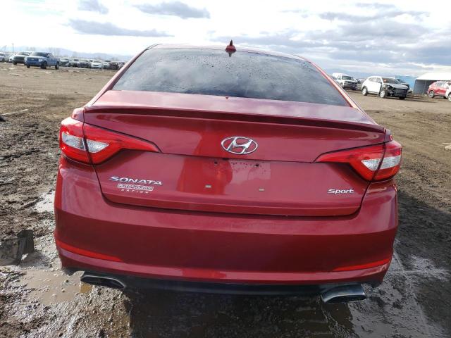 5NPE34AF5FH113767 - 2015 HYUNDAI SONATA SPORT RED photo 6