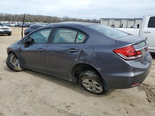 19XFB2F59EE026825 - 2014 HONDA CIVIC LX GRAY photo 2