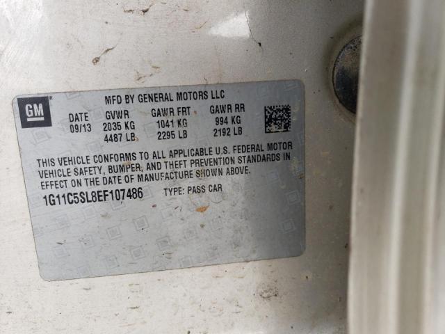 1G11C5SL8EF107486 - 2014 CHEVROLET MALIBU 1LT 米色 照片 12