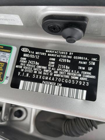 5XXGM4A70CG057923 - 2012 KIA OPTIMA LX SILVER photo 12