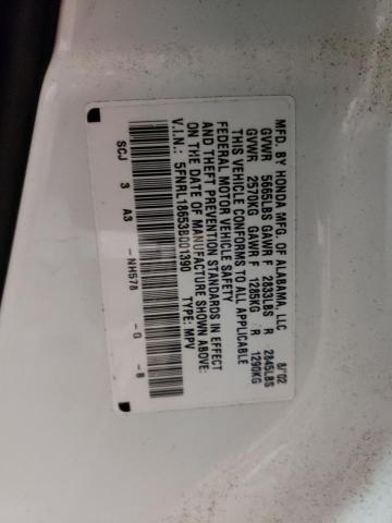 5FNRL18653B001390 - 2003 HONDA ODYSSEY EX WHITE photo 13