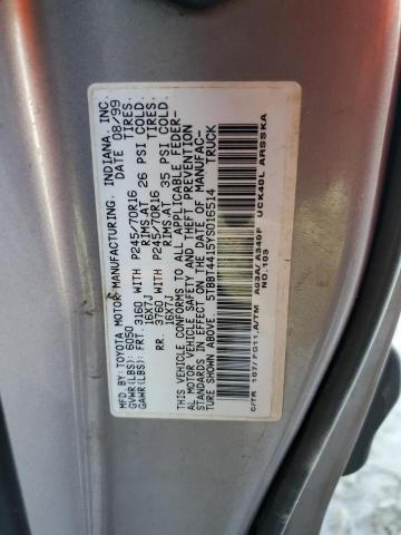 5TBBT4415YS016514 - 2000 TOYOTA TUNDRA ACCESS CAB 银色 照片 13