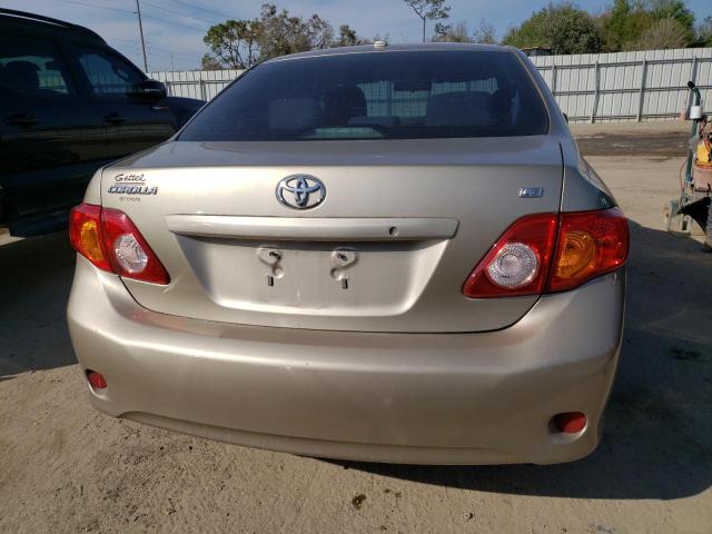 1NXBU40E39Z143574 - 2009 TOYOTA COROLLA BASE BEIGE photo 6