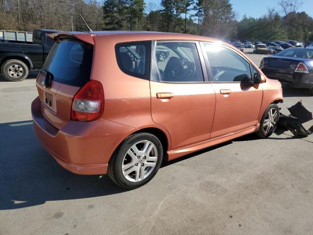 JHMGD38648S048273 - 2008 HONDA FIT SPORT ORANGE photo 3