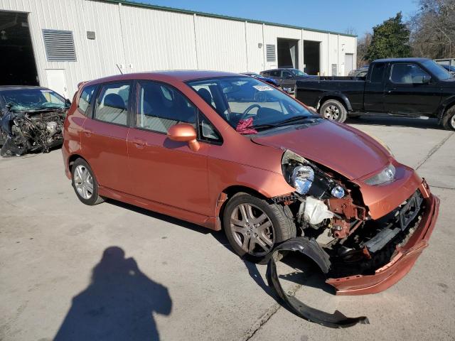 JHMGD38648S048273 - 2008 HONDA FIT SPORT ORANGE photo 4