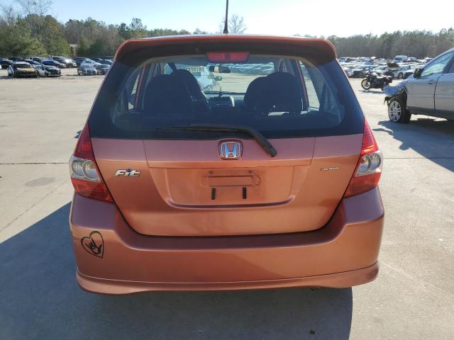 JHMGD38648S048273 - 2008 HONDA FIT SPORT ORANGE photo 6