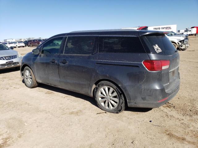 KNDMC5C10G6162356 - 2016 KIA SEDONA EX GRAY photo 2