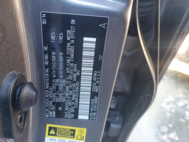 5TDJKRFH5FS094303 - 2015 TOYOTA HIGHLANDER XLE GRAY photo 13