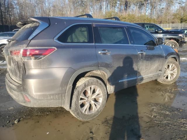 5TDJKRFH5FS094303 - 2015 TOYOTA HIGHLANDER XLE GRAY photo 3