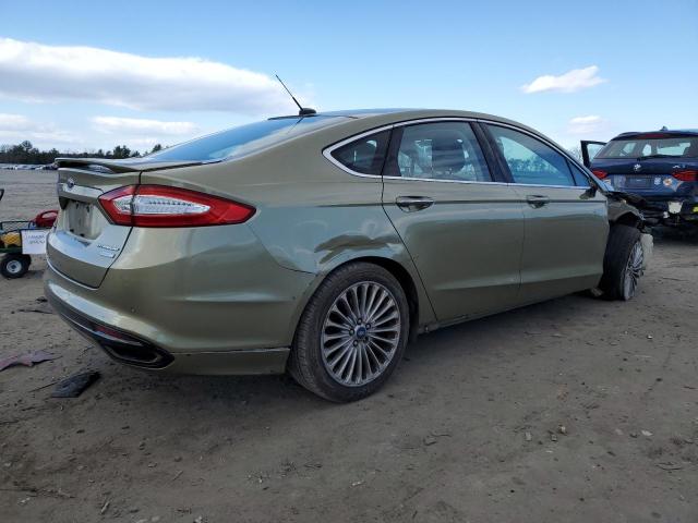 3FA6P0K92DR130391 - 2013 FORD FUSION TITANIUM GREEN photo 3