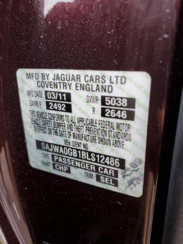 SAJWA0GB1BLS12486 - 2011 JAGUAR XF PREMIUM MAROON photo 12