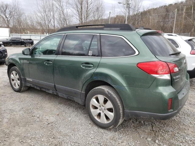 4S4BRDKC9C2210145 - 2012 SUBARU OUTBACK 3.6R LIMITED GREEN photo 2