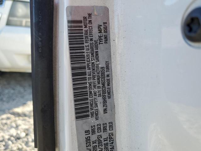 ZFBHRFBB3M6S88659 - 2021 RAM PROMASTER SLT WHITE photo 13