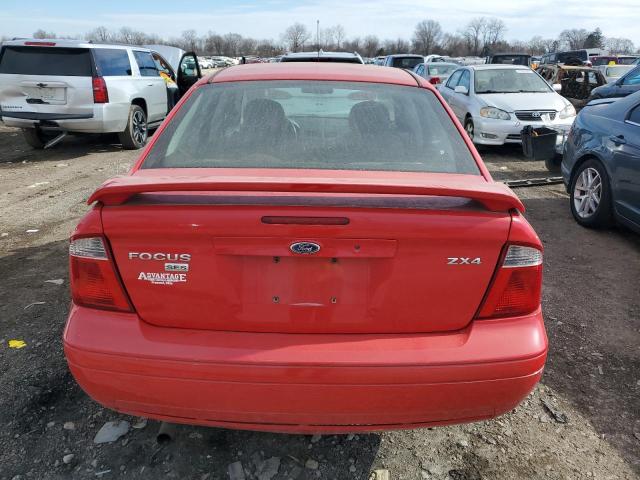 1FAHP34N06W126702 - 2006 FORD FOCUS ZX4 RED photo 6