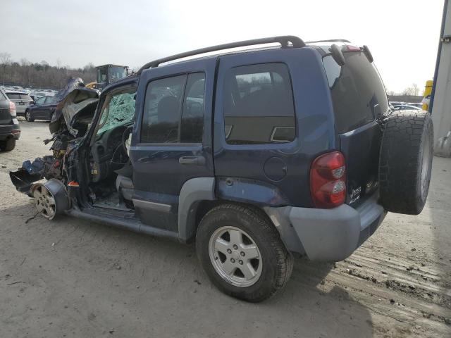 1J4GL48K65W721280 - 2005 JEEP LIBERTY SPORT BLUE photo 2