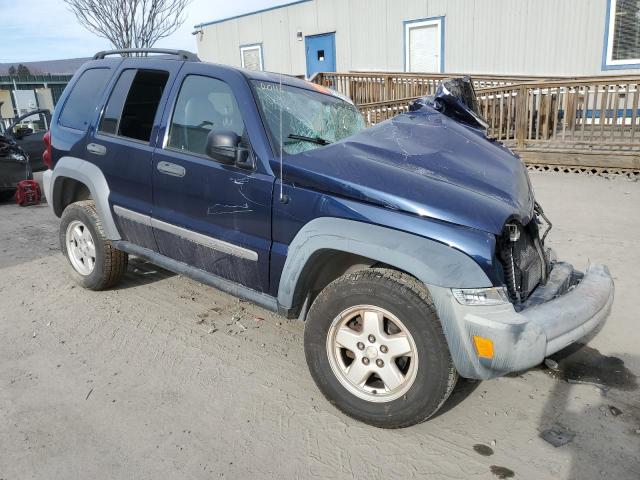 1J4GL48K65W721280 - 2005 JEEP LIBERTY SPORT BLUE photo 4